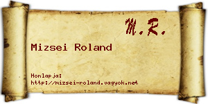 Mizsei Roland névjegykártya