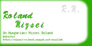 roland mizsei business card